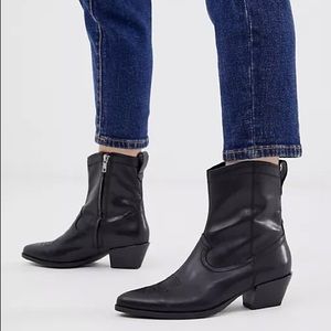 Vagabond Emily Western Ankle Boots - Black
